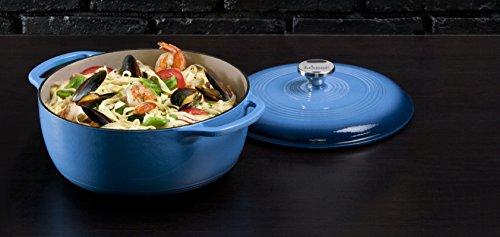 Lodge 6 Quart Enameled Cast Iron Dutch Oven. Classic Red Enamel Dutch Oven (Island Spice Red)