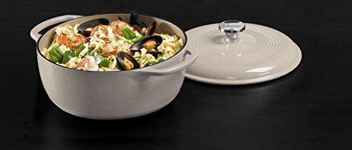 Lodge 6 Quart Enameled Cast Iron Dutch Oven. Classic Red Enamel Dutch Oven (Island Spice Red)