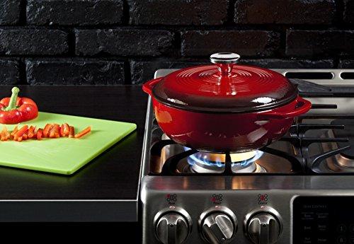 Lodge 6 Quart Enameled Cast Iron Dutch Oven. Classic Red Enamel Dutch Oven (Island Spice Red)
