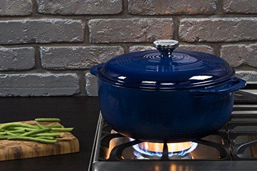 Lodge 6 Quart Enameled Cast Iron Dutch Oven. Classic Red Enamel Dutch Oven (Island Spice Red)