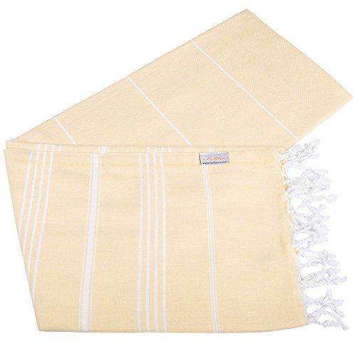 Turkish Bath and Beach Towel Set of 4 Variety Colors Classic Peshtemal 100% Cotton Oversized 39 X 70 Stylish Bath Beach Spa and Pool Towels