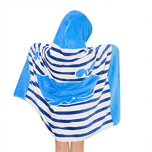 Bavilk Kids Children Hooded Poncho Dinosaur Swim Beach Bath Towel for Girls / Boys