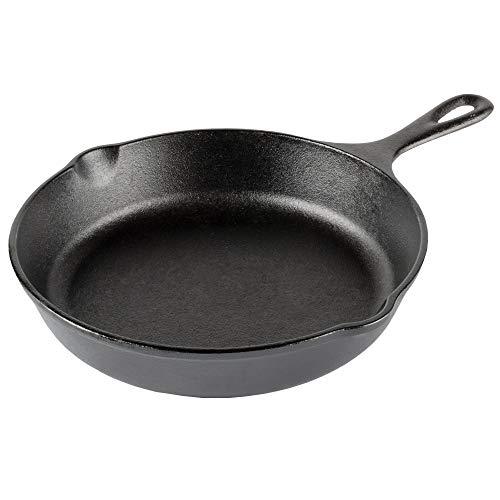 Lodge Cast Iron Skillet, Pre-Seasoned and Ready for Stove Top or Oven Use, 10.25", Black