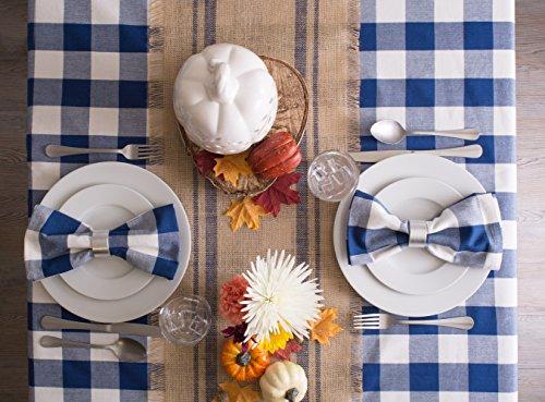 DII Cotton Buffalo Check Table Runner for Family Dinners or Gatherings, Indoor or Outdoor Parties, & Everyday Use (14x72",  Seats 4-6 People), Black & White