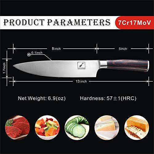 Imarku Pro Kitchen 8 Inch Chef's Knife High Carbon Stainless Steel Sharp Gyutou Knives Ergonomic Equipment