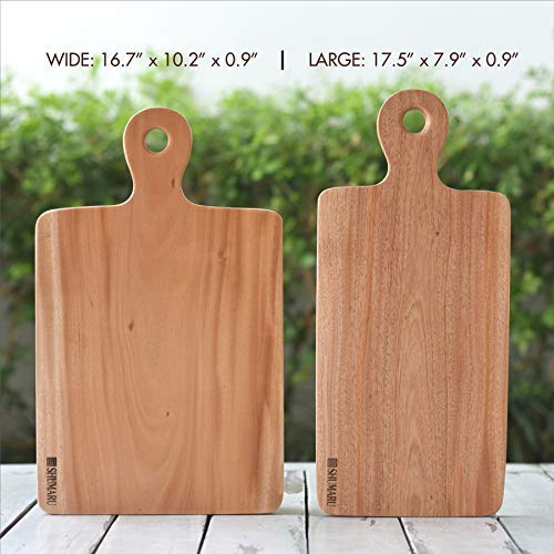 Medium-Large Single Piece Mahogany Wood Cutting Board 15.7 x 11 x 1.1