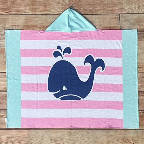 Bavilk Kids Children Hooded Poncho Dinosaur Swim Beach Bath Towel for Girls / Boys