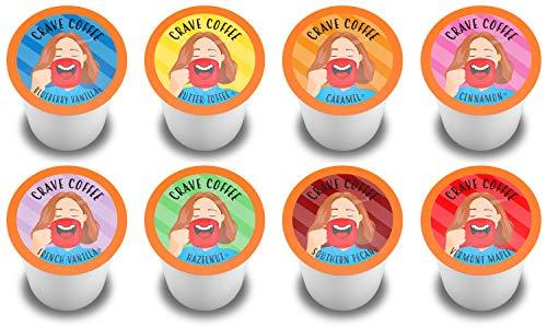 Crave Coffee Flavored Coffee Variety Pack, Compatible with 2.0 K-Cup Brewers, 100 Count