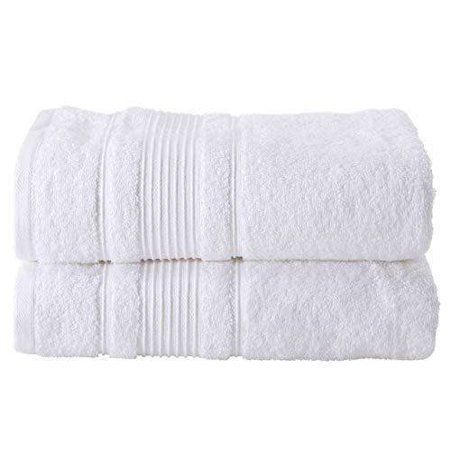 Qute Home Towels 100% Turkish Cotton Gray Bath Towels Set | Super Soft Highly Absorbent | Spa & Hotel Towels Quality Quick Dry Grey Towel Sets for Bathroom, Shower Towel, Gym –(Bath Towel - Set of 2)