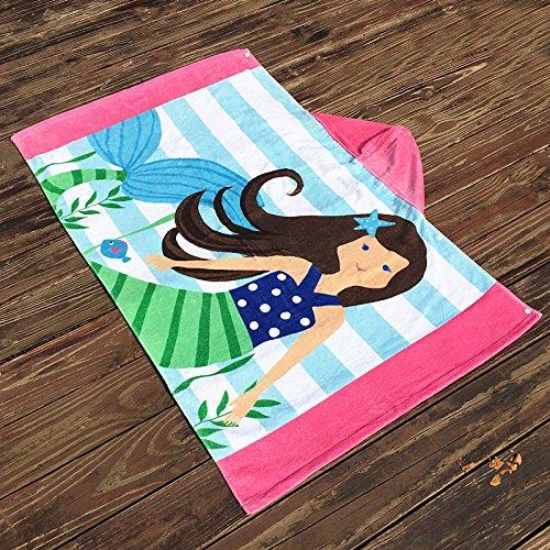 Bavilk Kids Children Hooded Poncho Dinosaur Swim Beach Bath Towel for Girls / Boys