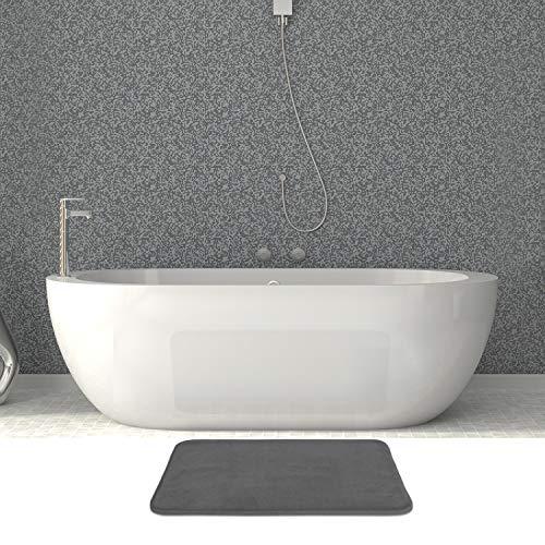 AOACreations Non Slip Memory Foam Bathroom Bath Mat Rug 3 Piece Set, Includes 1 Large 20" x 32", 1 Contour 20" x 20" and 1 Small 17" x 24" (Dark Brown)