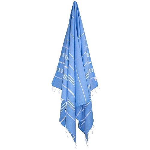 Turkish Bath and Beach Towel Set of 4 Variety Colors Classic Peshtemal 100% Cotton Oversized 39 X 70 Stylish Bath Beach Spa and Pool Towels