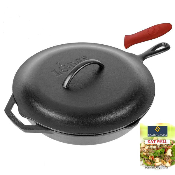 Lodge Cast Iron Skillet, Pre-Seasoned and Ready for Stove Top or Oven Use, 10.25", Black