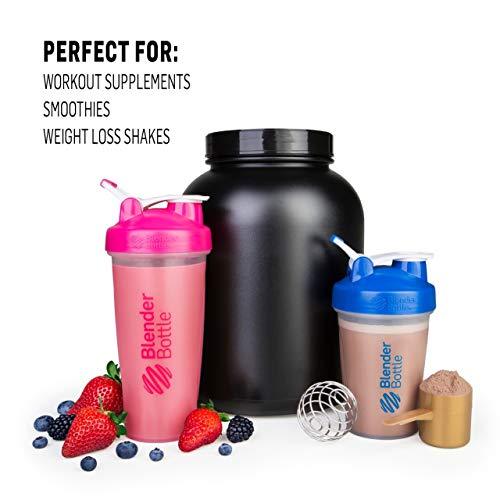 BlenderBottle Classic Loop Top Shaker Bottle, 20-Ounce, Full Color Black