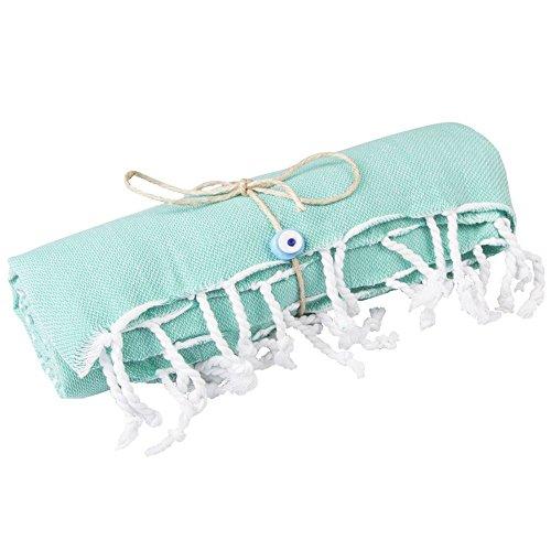 Turkish Bath and Beach Towel Set of 4 Variety Colors Classic Peshtemal 100% Cotton Oversized 39 X 70 Stylish Bath Beach Spa and Pool Towels