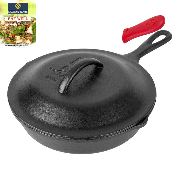 Lodge Cast Iron Skillet, Pre-Seasoned and Ready for Stove Top or Oven Use, 10.25", Black