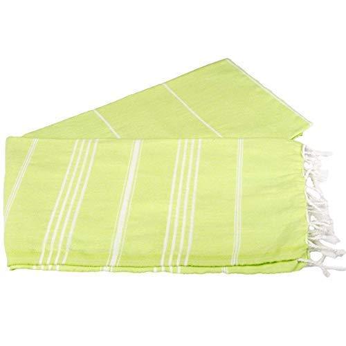 Turkish Bath and Beach Towel Set of 4 Variety Colors Classic Peshtemal 100% Cotton Oversized 39 X 70 Stylish Bath Beach Spa and Pool Towels