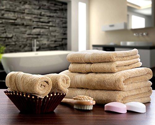 Utopia Towels 8 Piece Towel Set, 700 GSM, 2 Bath Towels, 2 Hand Towels and 4 Washcloths, Dark Grey