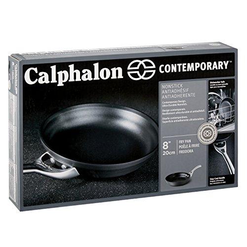 Calphalon Contemporary Hard-Anodized Aluminum Nonstick Cookware, Omelette Fry Pan, 10-inch and 12-inch Set, Black, New Version - 2018986