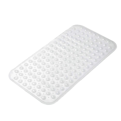 AmazerBath Bath Tub Mat Non-Slip Shower Mats with Suction Cups Machine Washable 40" x 16" (Clear Blue)