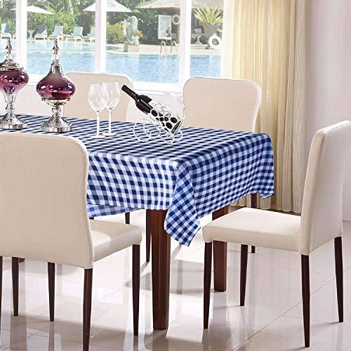 YEMYHOM 100% Polyester Spillproof Tablecloths for Rectangle Tables 60 x 84 Inch Indoor Outdoor Camping Picnic Rectangular Table Cloth (Red and White Checkered)