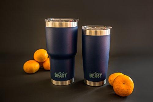 BEAST 30 oz Black Tumbler - Stainless Steel Vacuum Insulated Rambler Coffee Cup Double Wall Travel Flask (30 oz, Matte Black)