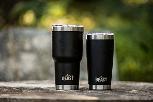 BEAST 30 oz Black Tumbler - Stainless Steel Vacuum Insulated Rambler Coffee Cup Double Wall Travel Flask (30 oz, Matte Black)