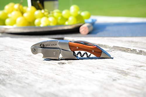 Professional Waiter’s Corkscrew by HiCoup - Rosewood Handle All-in-one Corkscrew, Bottle Opener and Foil Cutter, Used By Sommeliers, Waiters and Bartenders Around The World