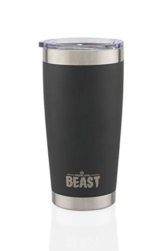 BEAST 30 oz Black Tumbler - Stainless Steel Vacuum Insulated Rambler Coffee Cup Double Wall Travel Flask (30 oz, Matte Black)