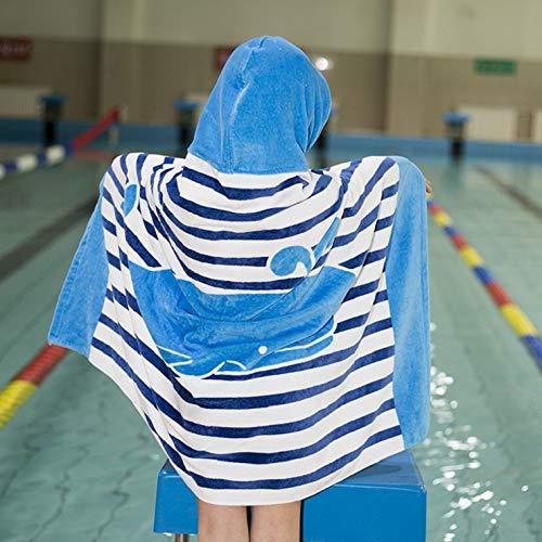 Bavilk Kids Children Hooded Poncho Dinosaur Swim Beach Bath Towel for Girls / Boys