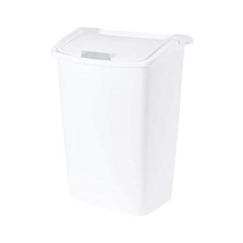 Rubbermaid Swing-Top Lid Recycling Bin for Home, Kitchen, and Bathroom, 12.5 Gallon, Gray