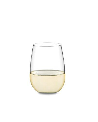 ELOHAS Stemless 12-Piece Wine Glass Party Set for Red and White Wines