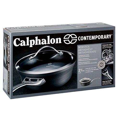 Calphalon Contemporary Hard-Anodized Aluminum Nonstick Cookware, Omelette Fry Pan, 10-inch and 12-inch Set, Black, New Version - 2018986