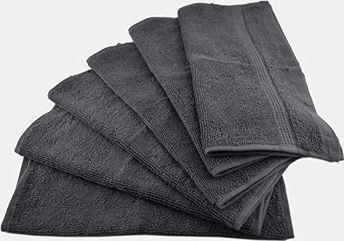 Utopia Towels 600 GSM Washcloths, 12 Pack, Grey