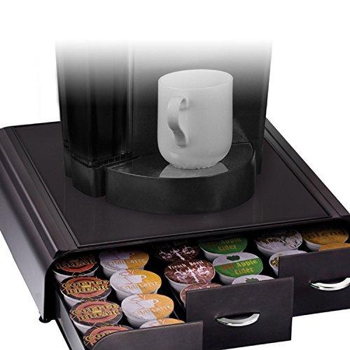 Mind Reader 'Anchor' Triple Drawer K-Cup Dolce Gusto, CBTL, Verismo Single Serve Coffee Pod Holder, Black