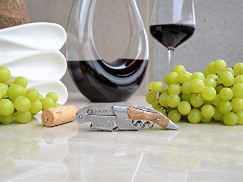 Professional Waiter’s Corkscrew by HiCoup - Rosewood Handle All-in-one Corkscrew, Bottle Opener and Foil Cutter, Used By Sommeliers, Waiters and Bartenders Around The World