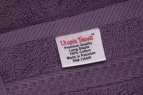 Utopia Towels 600 GSM Washcloths, 12 Pack, Grey