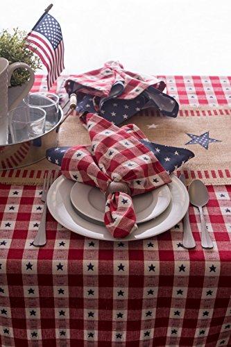 DII 14x74" Jute/Burlap Table Runner, 4th of July - Perfect for Independence Day, July 4th Party, Summer BBQ and Outdoor Picnics