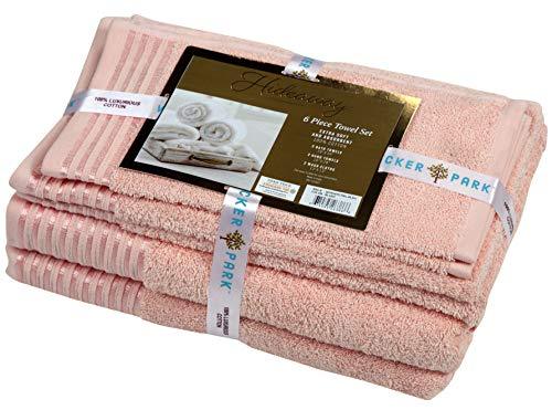 600 GSM Ultra Soft 100% Combed Cotton 6-piece Towel Set (Charcoal Black): 2 Bath towels, 2 Hand towels, 2 Washcloths, Long-staple Cotton, Spa Hotel Quality, Super Absorbent, Machine Washable