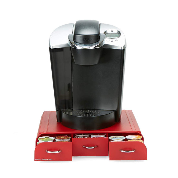 Mind Reader 'Anchor' Triple Drawer K-Cup Dolce Gusto, CBTL, Verismo Single Serve Coffee Pod Holder, Black