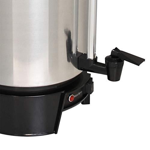 West Bend 58002 Highly Polished Aluminum Commercial Coffee Urn Features Automatic Temperature Control Large Capacity with Quick Brewing Easy Prep and Clean Up, 42-Cup, Silver