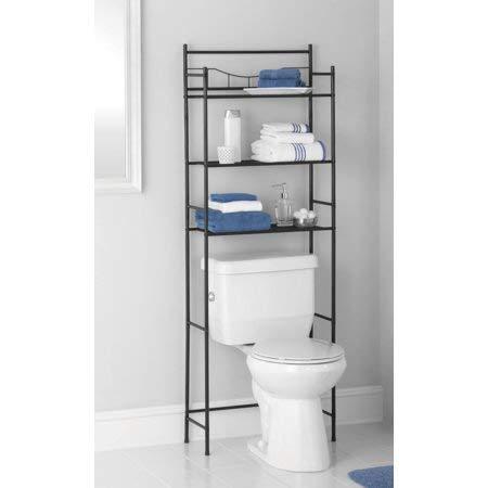 Mainstays 3-Shelf Bathroom Space Saver, Fits Most Standard Toilets (3-Shelf, Satin Nickel)