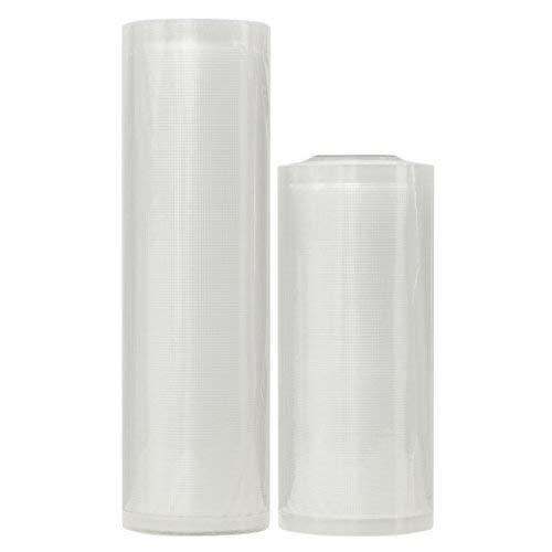 Nutri-Lock Vacuum Sealer Bags. 2 Rolls 11x50 and 8x50. Commercial Grade Bag Rolls for FoodSaver and Sous Vide