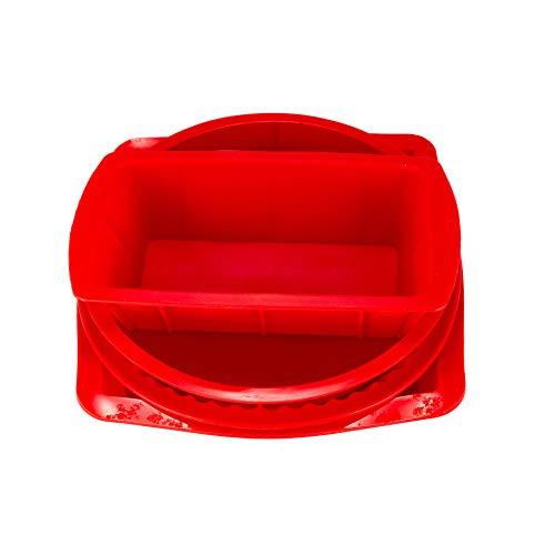 Silicone Baking Cake Pans Kitchen Cookware Kitchen Muffin Pan Cupcakes Circle 8 x 8 Inch Pie Pan (Red (4 Pack) Set)