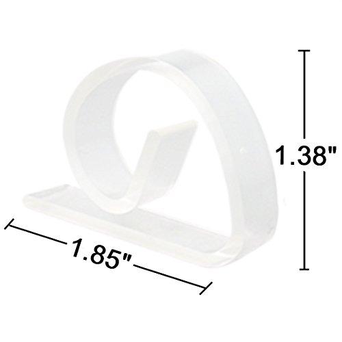 Ogrmar 24 Pack Clear Plastic Tablecloth Clips Table Cover Holder Party (24 Pack)