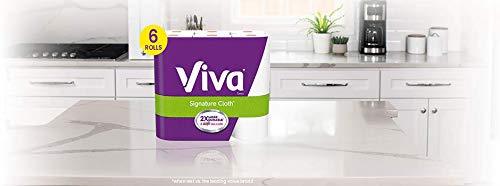 Viva Signature Cloth Choose-A-Sheet Paper Towels, Soft & Strong Kitchen Paper Towels, White, 6 Value Rolls (58 Sheets per roll)