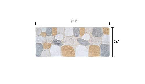 Chesapeake Merchandising Pebbles Cotton 24 in x 60 in Bath Runner, Spa