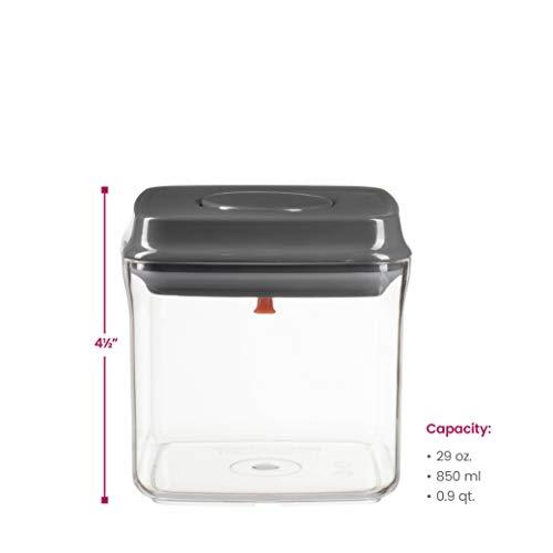 5-Piece Smart Pop-Up Food Storage Container Set with lids, Stackable Modular Designed - BPA Free Durable Plastic, Airtight Food Storage Containers for Dry Food, Sugar, Flour, Coffee, Tea, Nuts Etc.