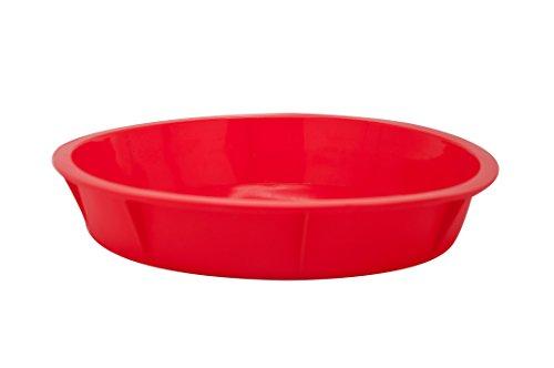 Silicone Baking Cake Pans Kitchen Cookware Kitchen Muffin Pan Cupcakes Circle 8 x 8 Inch Pie Pan (Red (4 Pack) Set)