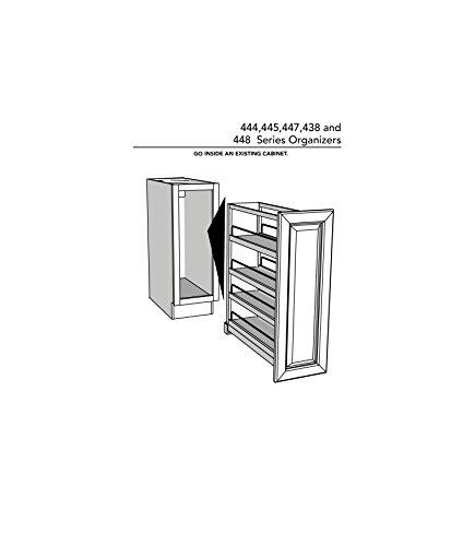 Rev-A-Shelf 448-BC-8C Base Cabinet Pullout Organizer with Wood Adjustable Shelves Sink & Base Accessories, 8-Inch